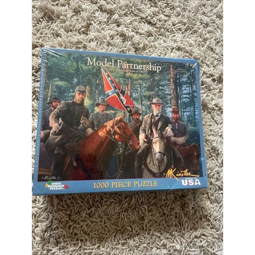 White mountain Model Partnership 1000 piece puzzle, Mort Kunstler art, New Seale